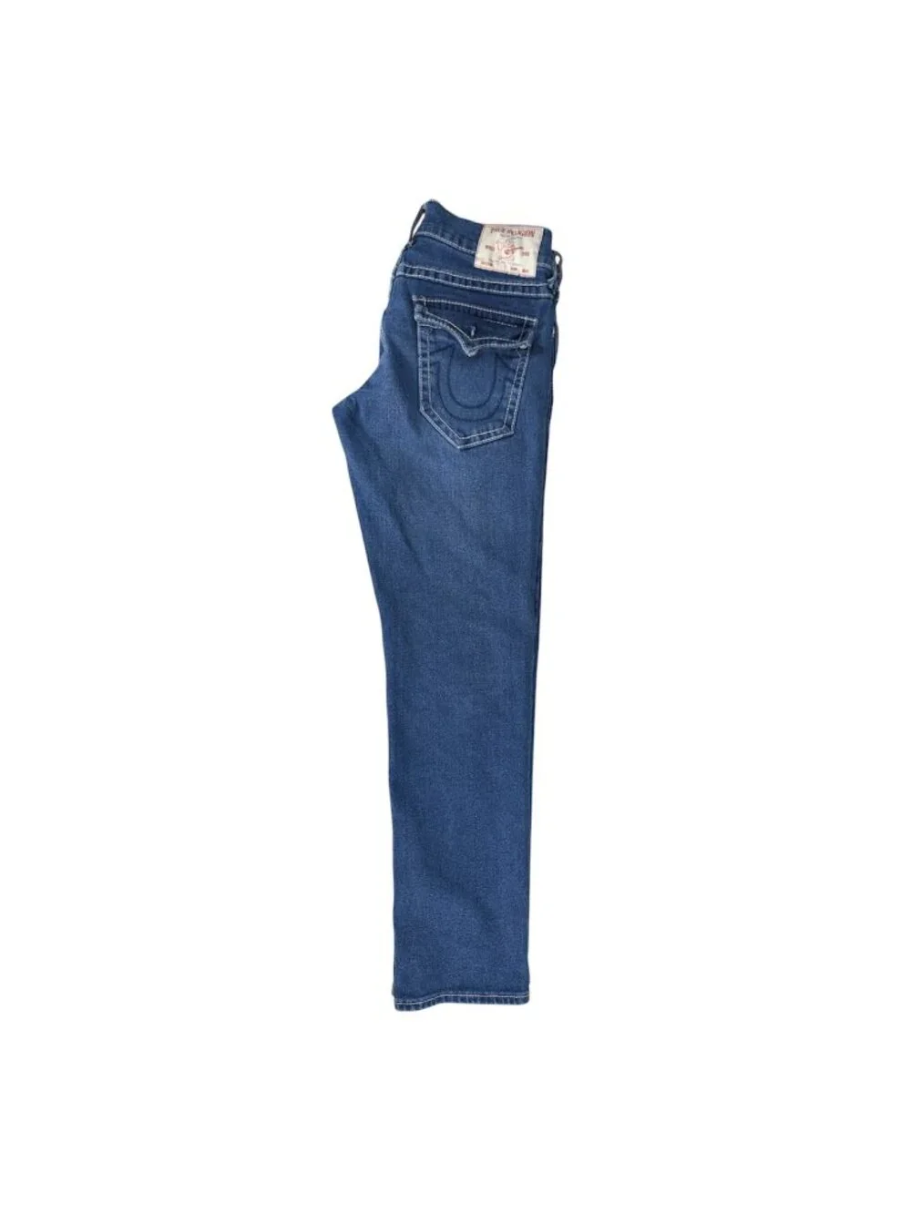 True Religion Geno Big T Flap Relaxed slim jeans in blue men's size 31